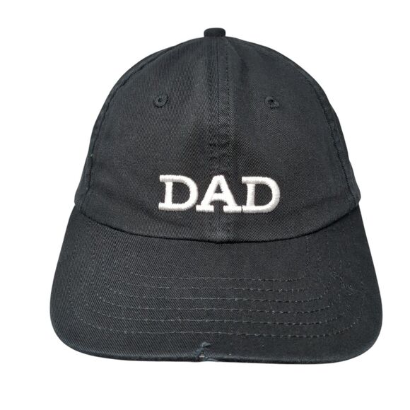 Dad Slideback Baseball Cap Black One Size Adjustable Embroidered Open Road - Picture 1 of 8